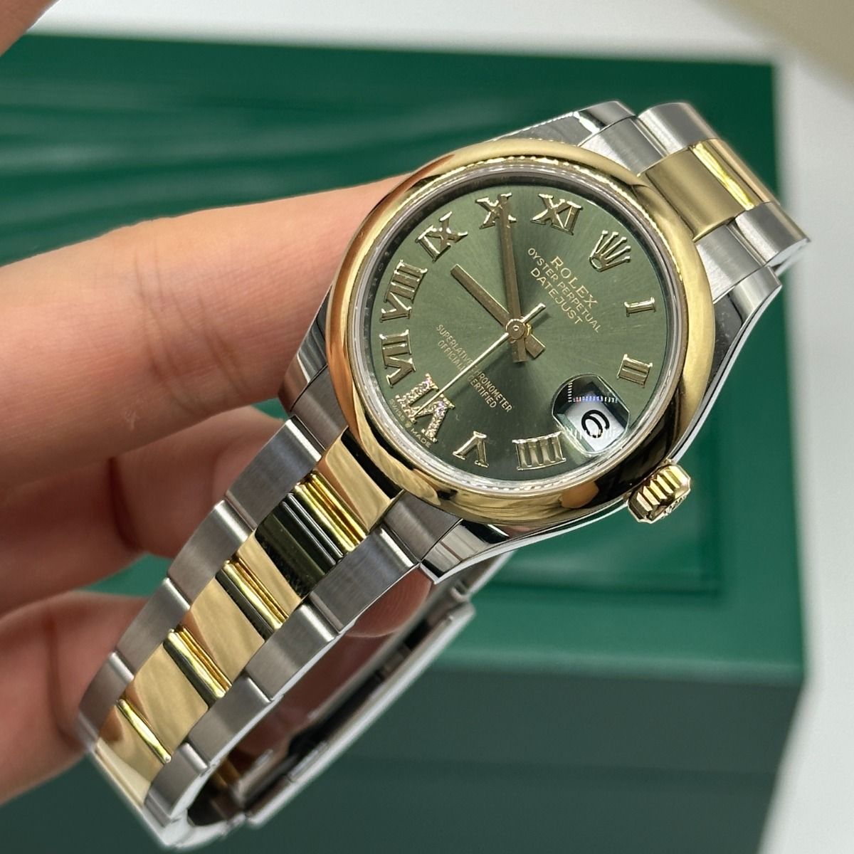 Rolex Datejust m278243-0015/0016 31mm Olive Green Dial Yellow Rolesor Oyster Watch - Image 10
