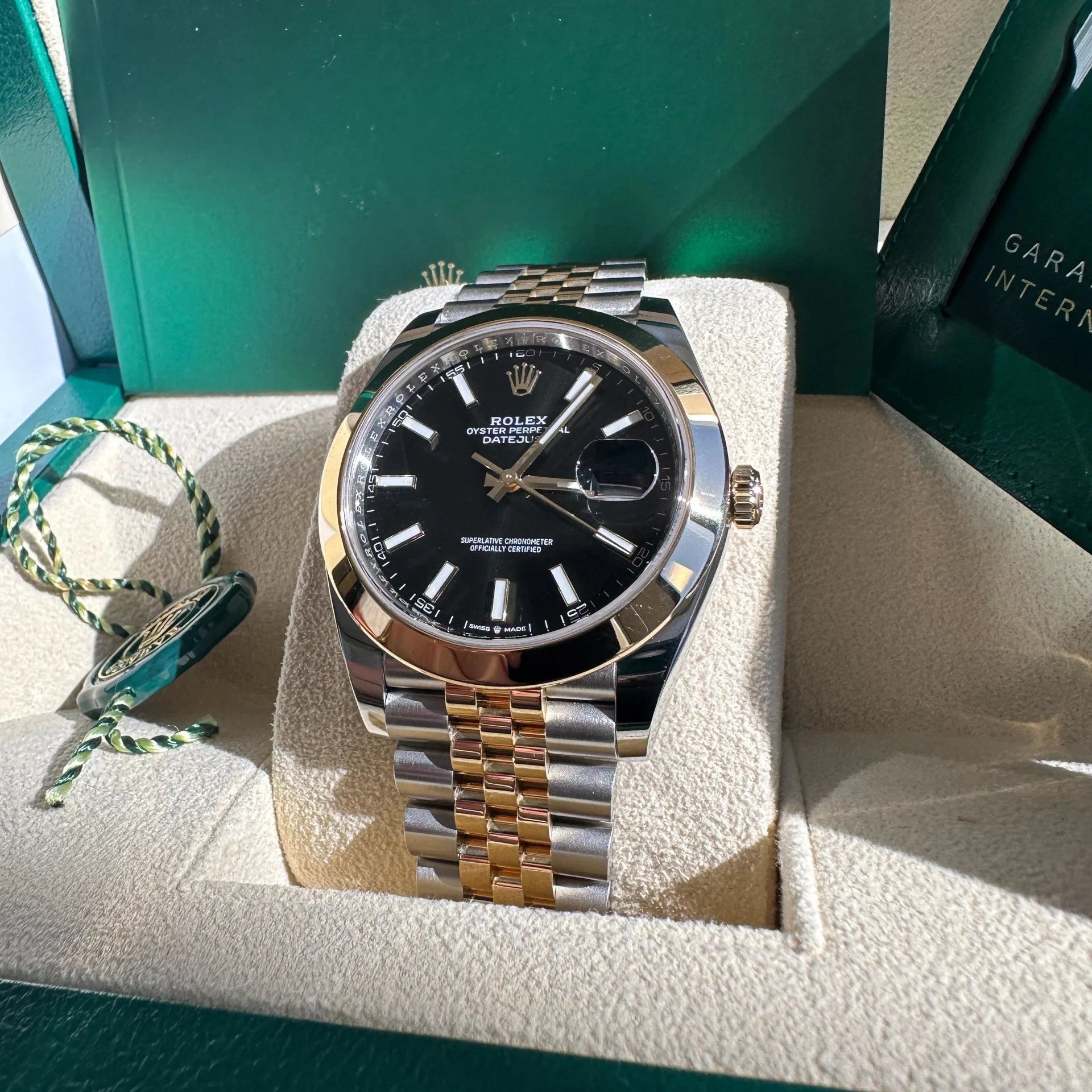 Rolex Datejust 41mm 126303 Black Index Jubilee 41mm Steel and Yellow Gold Mens Watch - Image 6