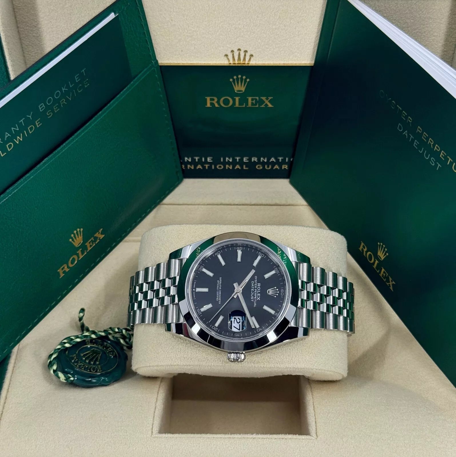Rolex Datejust 41mm 126300 Black Index Oyster 41mm Stainless Steel Watch - Image 13