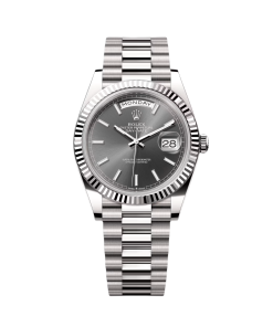 Rolex  Day-Date President 40mm White Gold Grey Rhodium Index Dial - 228239