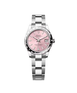 Alternative view of Rolex Datejust m278344 Pink Dial 31mm Domed Diamond