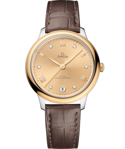 Omega De ville Prestige Stainless steel & 18K Yellow Gold Lady's Watch 34mm 434.23.34.20.58.001