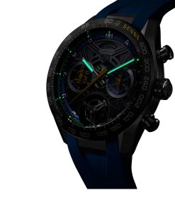 Alternative view of TAG Heuer Carerra Chronograph Tourbillon Extreme Sport X Senna 44mm Limited Editon Mens Watch Blue CBU5081.FT6274