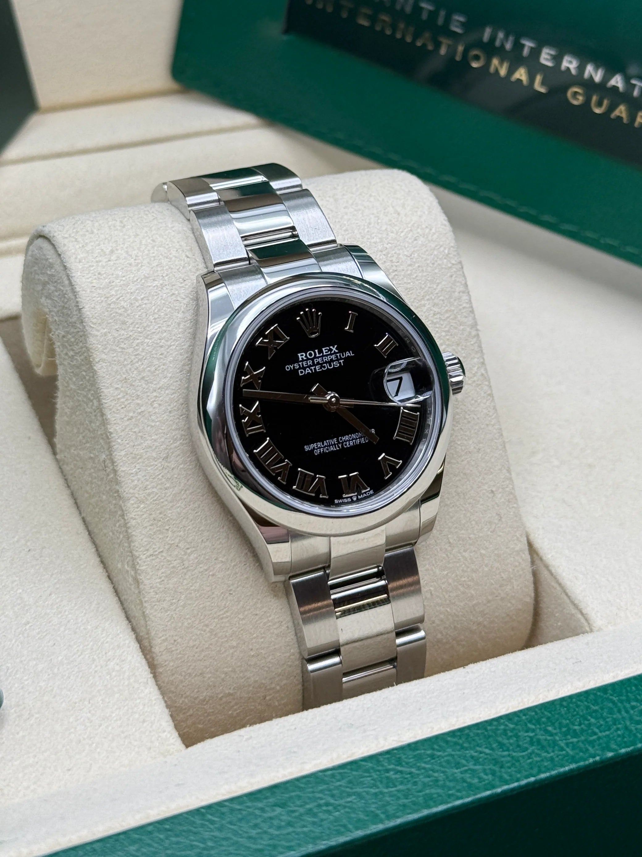 Rolex Datejust m278240-0001/0002 31mm Black Roman Domed Bezel Oyster Oystersteel - Image 7