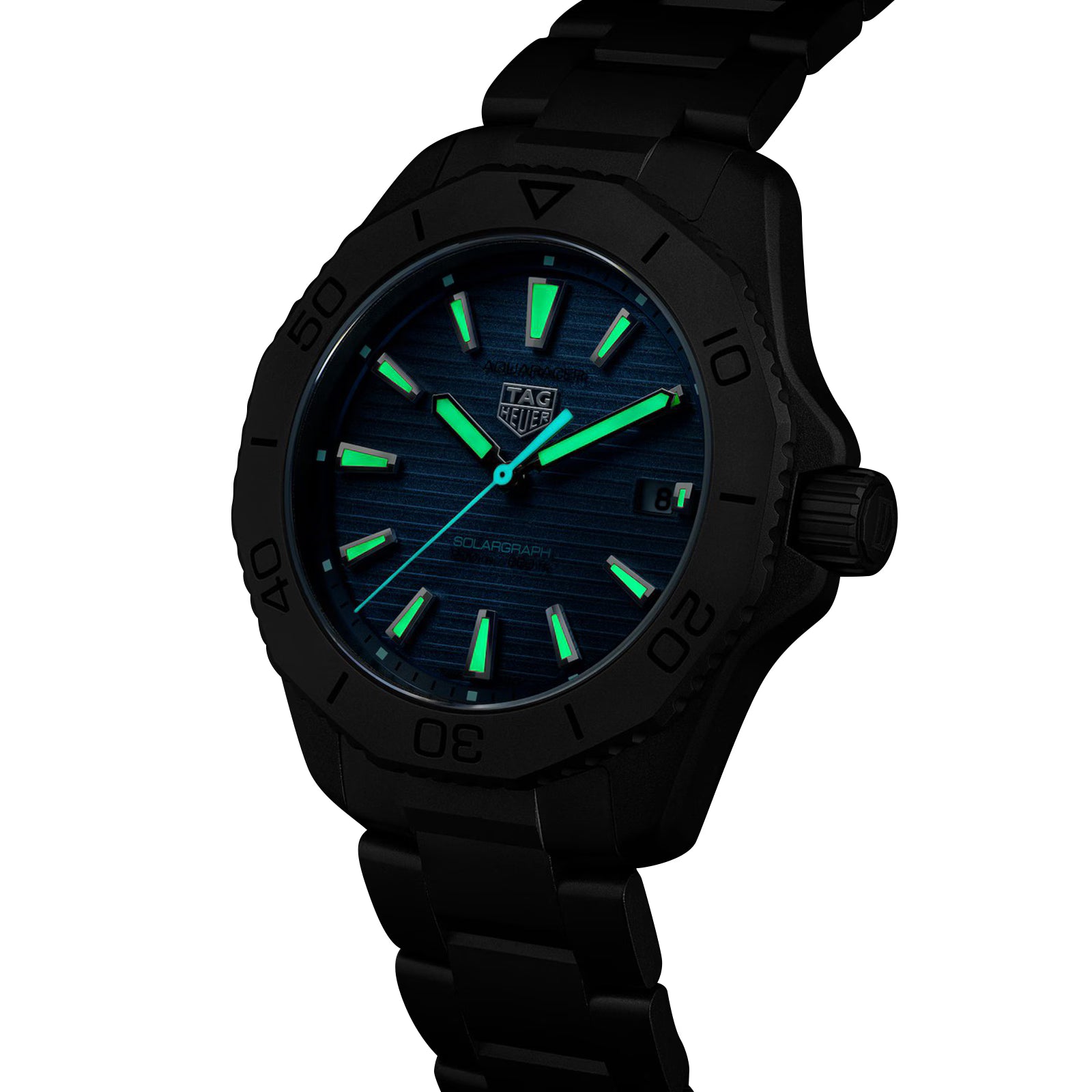 TAG Heuer Aquaracer Professional 200 Solargraph Titanium 40mm Mens Watch Blue WBP1182.BF0000 - Image 5