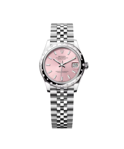 Rolex Datejust m278344 Pink Dial 31mm Domed Diamond