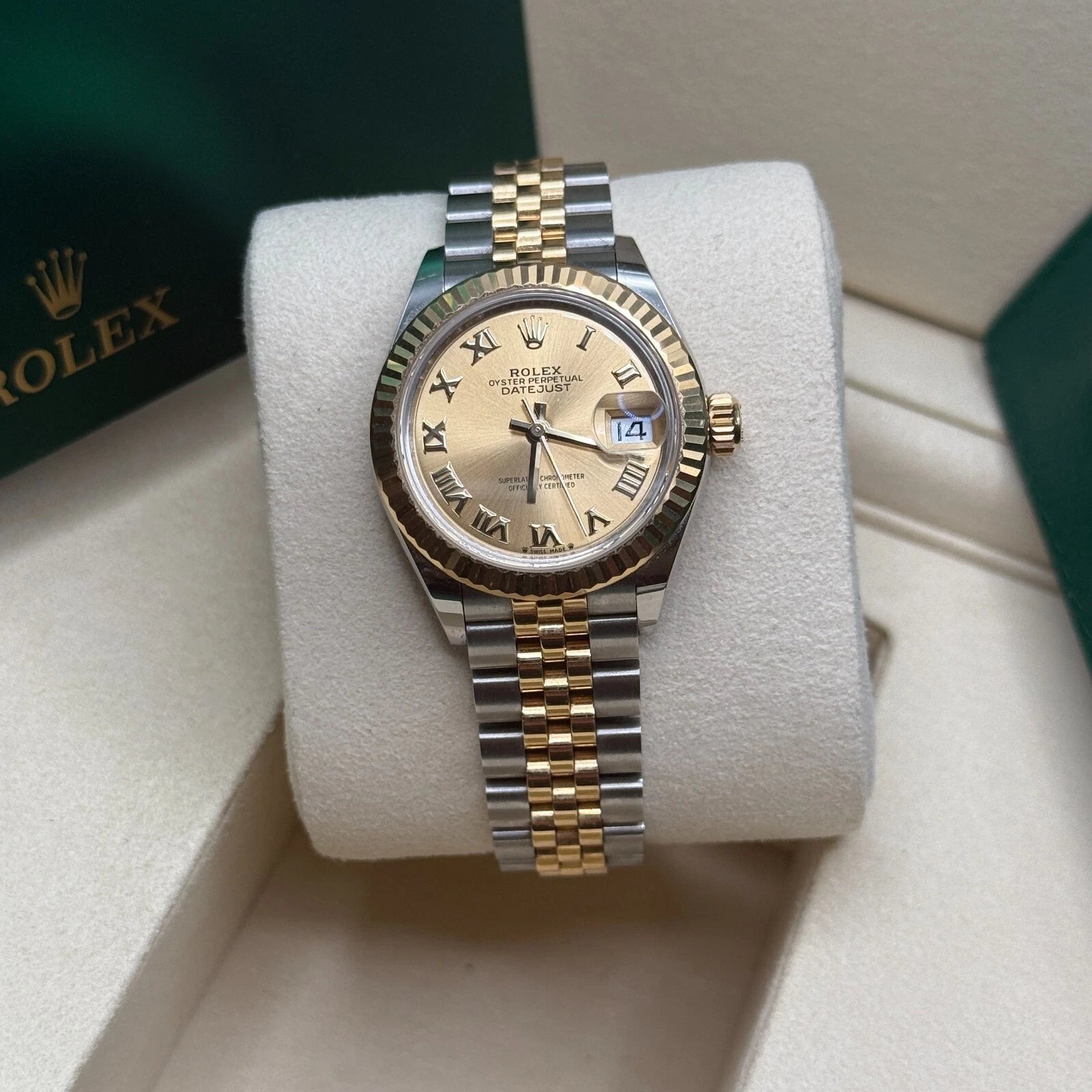 Rolex Lady-Datejust 28mm 279173 Champagne Roman Dial Oyster Bracelet - Image 11