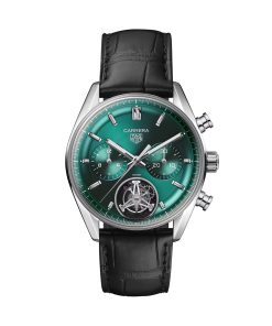 TAG Heuer Carrera Chronograph Tourbillon 42mm Mens Watch Green CBS5011.FC6566