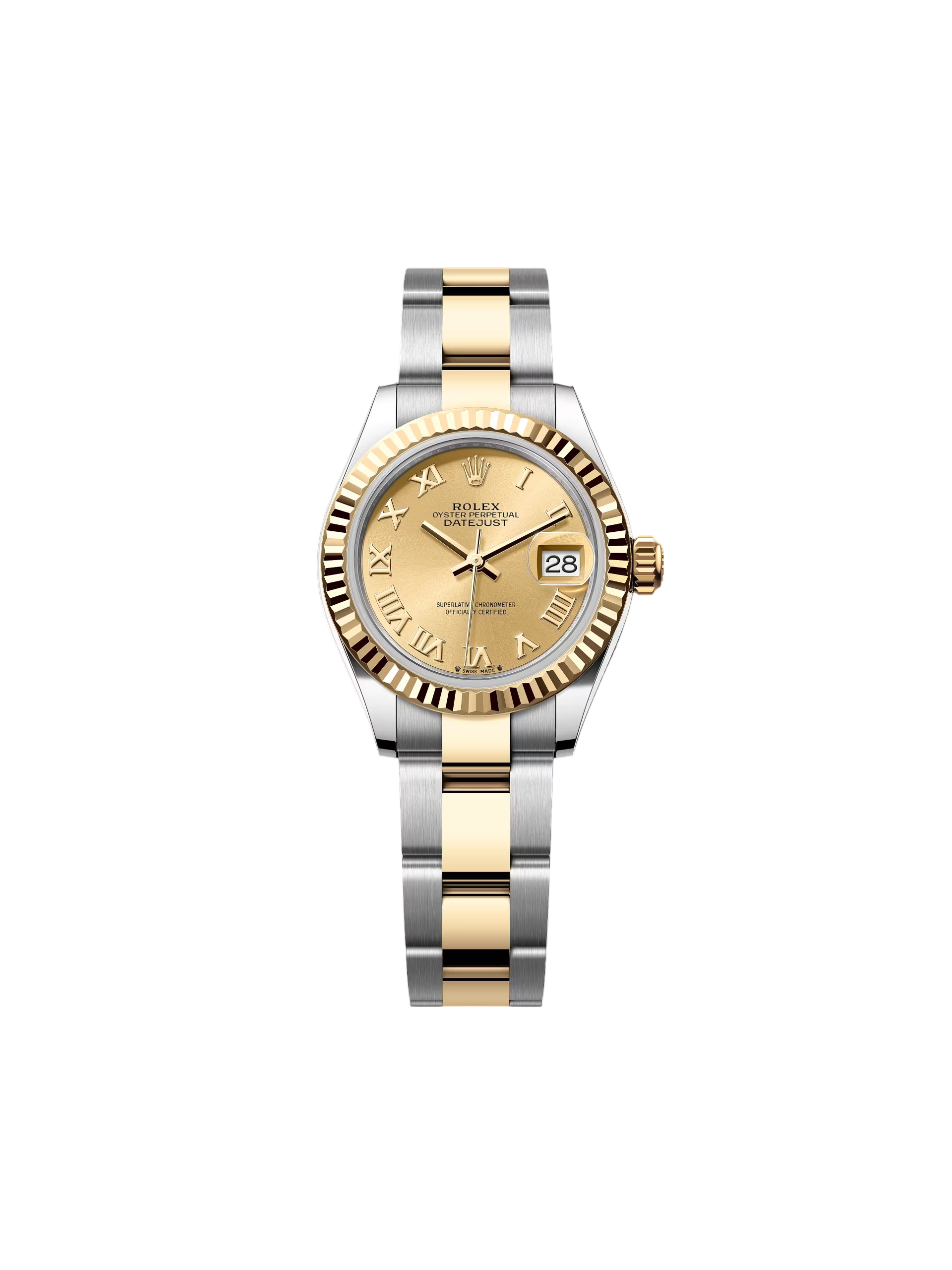 Rolex Lady-Datejust 28mm 279173 Champagne Roman Dial Oyster Bracelet - Image 4