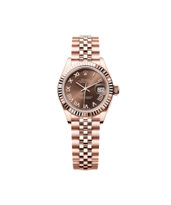 Rolex Lady-Datejust 28mm 279175 Chocolate Roman Dial Jubilee Everose Gold
