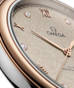 Alternative view of Omega De Ville Prestige 40mm Linen Dial with Diamonds Stainless Steel and Sedna�?18k Rose Gold Strap 434.23.40.20.59.001