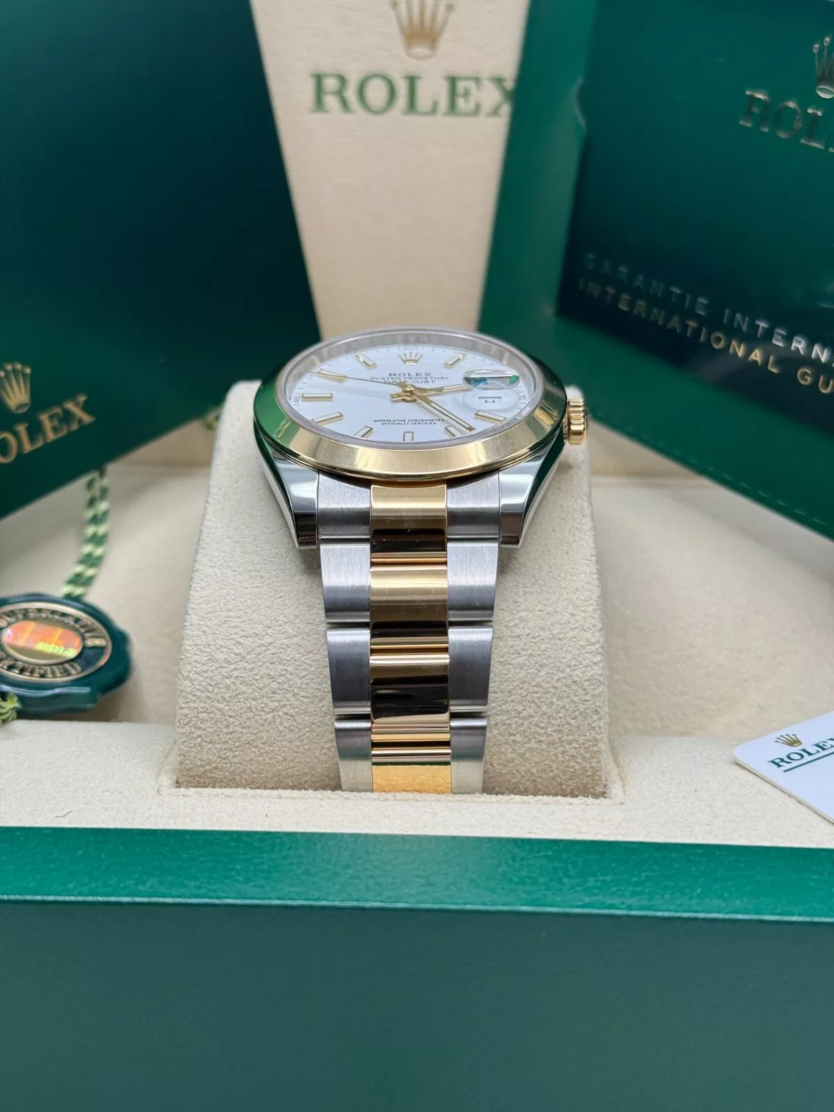 Rolex Datejust 41mm 126303 White Index Oyster Steel and Yellow Gold Mens Watch - Image 5