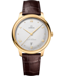 Omega De Ville Prestige 40mm Silver Dial 18k Yellow Gold Strap 434.53.40.20.02.002