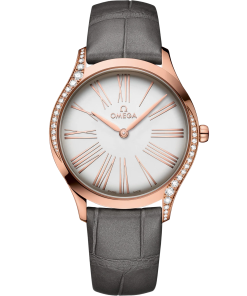 Omega De Ville Trésor 36mm Silver Dial with Diamonds Sedna�?18k Rose Gold Strap 428.58.36.60.02.001