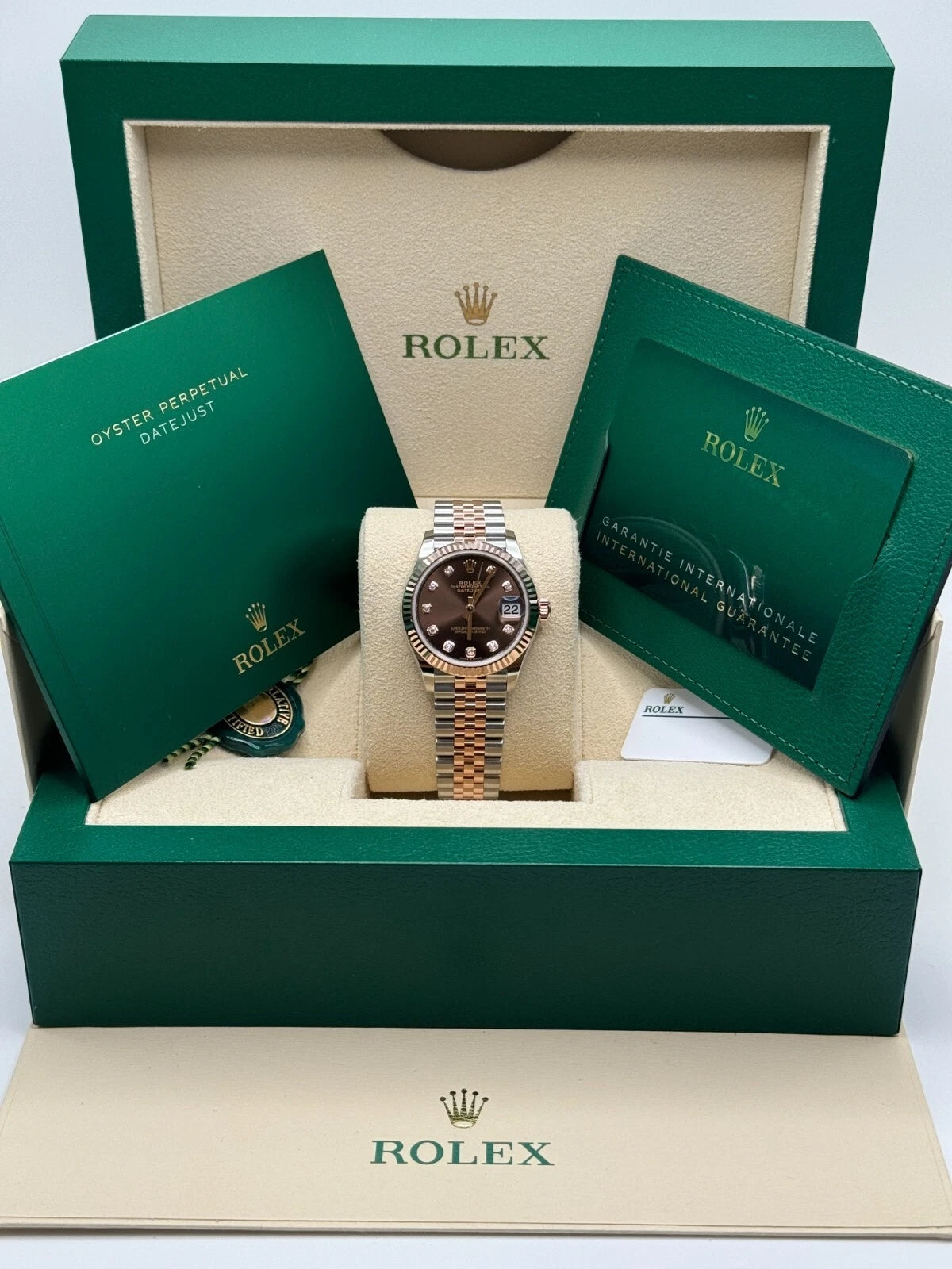 Rolex Lady-Datejust 28mm 279171 Chocolate Diamond Oyster Stainless Steel and Rose Gold - Image 5