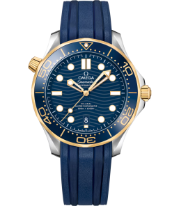 Omega Seamaster Diver 300M 42mm Blue Dial Stainless Steel 18k Yellow Gold Strap 210.22.42.20.03.001