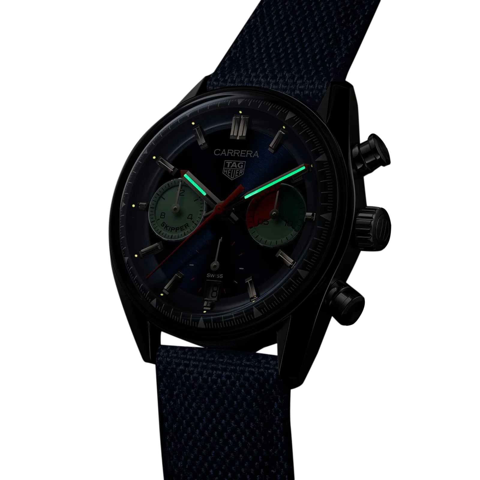 TAG Heuer Carrera Chronograph Skipper 39mm Mens Watch Blue CBS2213.FN6002 - Image 10
