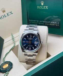 Alternative view of Rolex  Datejust 36mm 126200 Stainless Steel Blue Dial Oyster Watch