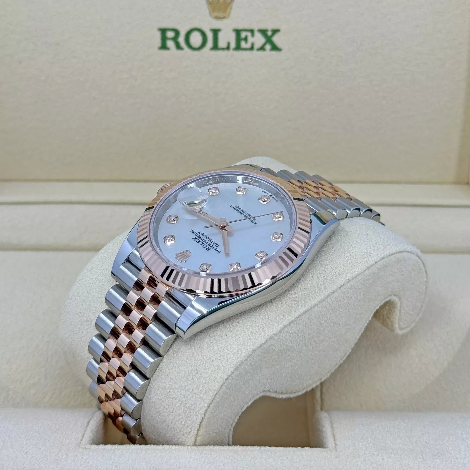 Rolex Datejust 41mm 126331 MOP Diamond Jubilee Steel and Rose Gold Watch - Image 4