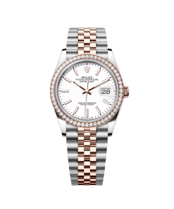 Alternative view of Rolex  Datejust 126281RBR White Dial 36mm