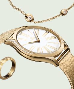 Alternative view of Omega De Ville Trésor 36mm White Dial with Diamonds Moonshine�?18k Rose Gold Bracelet 428.55.36.60.04.001