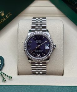 Alternative view of Rolex Datejust m278384RBR-0029/0030 Aubergine 31mm Dial Jubilee Watch