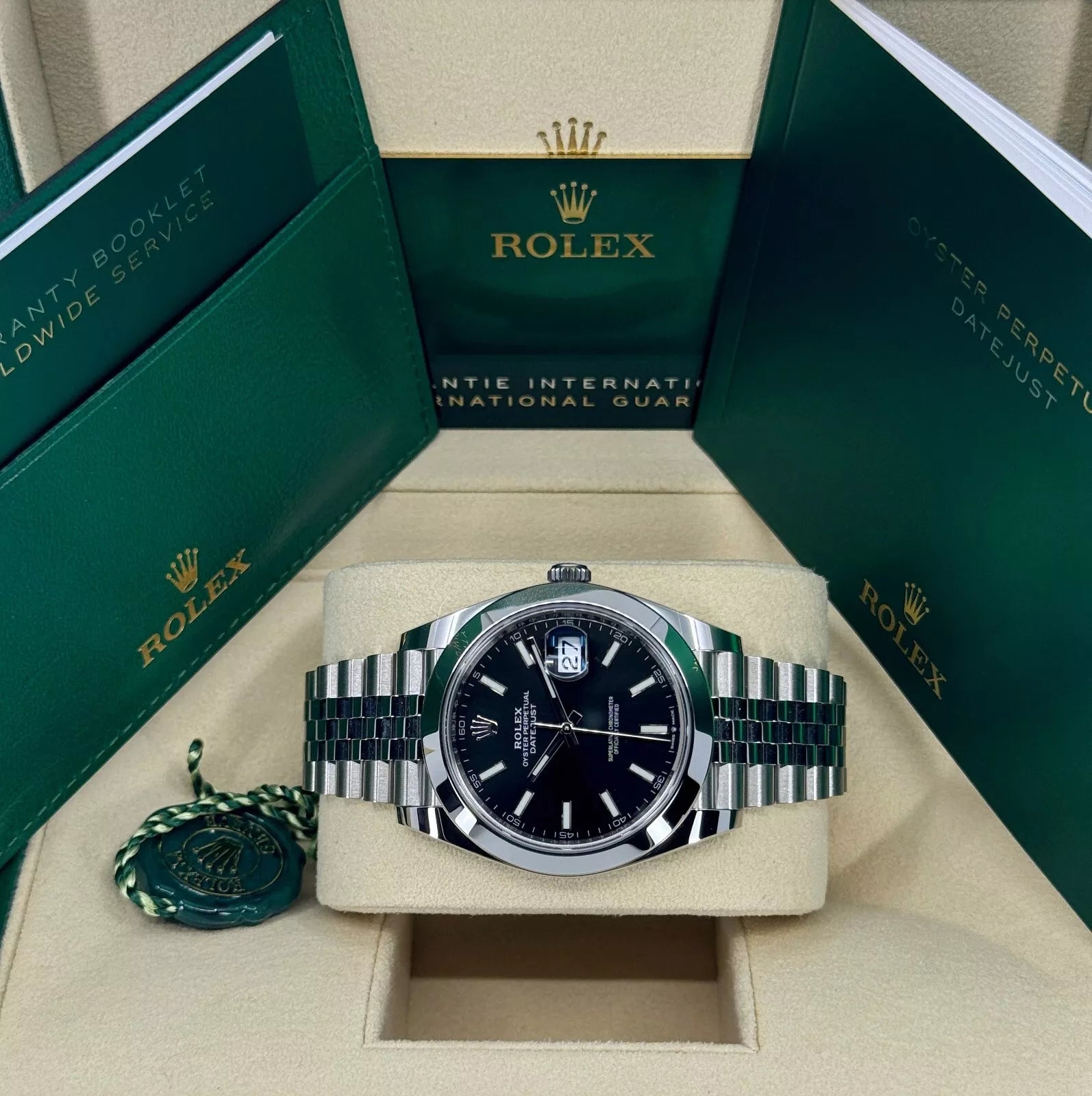 Rolex Datejust 41mm 126300 Black Index Oyster 41mm Stainless Steel Watch - Image 8
