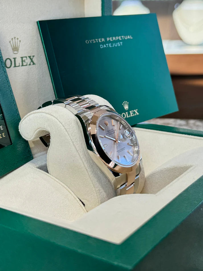Rolex Datejust 41mm 126301 Sundust Index Oyster Steel and Everose Gold Watch - Image 5