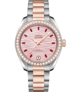Omega Seamaster Aqua Terra 150M 34 mm Pink Dial with Diamonds Stainless Steel and Sedna�?18k Rose Gold Bracelet 220.25.34.20.60.001