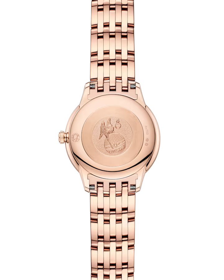 Omega De Ville Prestige 27.5mm White Dial with Diamonds Sedna 18k Rose Gold Bracelet 434.55.28.60.55.001 - Image 4
