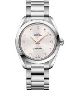Omega Seamaster Aqua Terra 150M 28mm White Dial with Diamonds Stainless Steel Bracelet 220.10.28.60.54.001