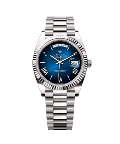 Rolex  Day-Date President 40mm White Gold Blue Roman Ombre Dial - 228239