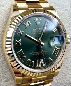 Alternative view of Rolex Datejust m278278-0030 Olive Green 31mm Dial President Bracelet Watch