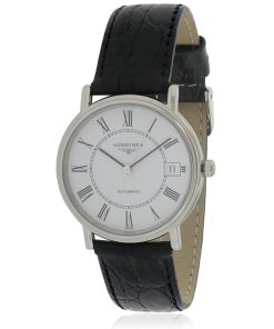 Longines Men's L48214112 La Grande Classique Black Leather Watch