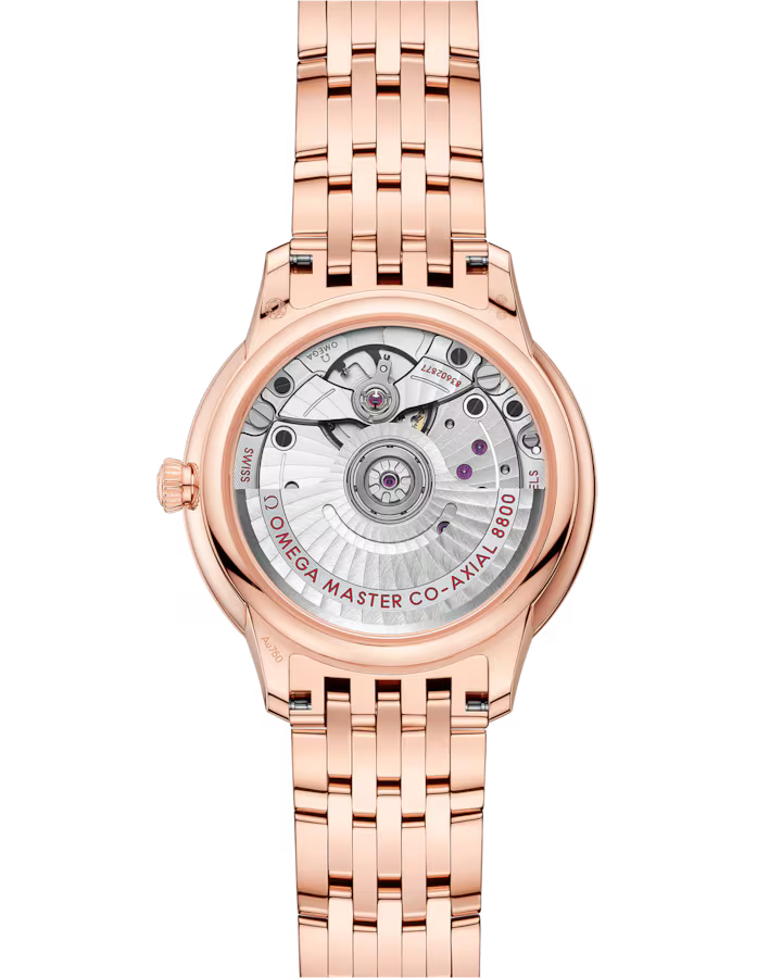 Omega De Ville Prestige 34mm Red Dial with Diamonds Sedna�?18k Rose Gold Bracelet 434.55.34.20.61.001 - Image 3