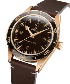 Alternative view of Omega Seamaster 300 41mm Brown Dial Bronze Gold Strap 234.92.41.21.10.001