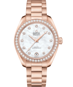 Omega Seamaster Aqua Terra 150M 34 mm White Dial with Diamonds Sedna�?18k Rose Gold Bracelet 220.55.34.20.55.001