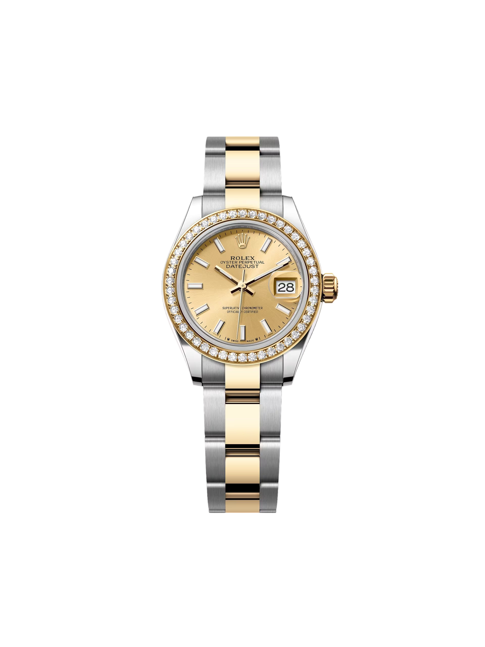 Rolex Lady-Datejust 28mm 279383RBR Champagne Dial Yellow Rolesor Oyster Bracelet - Image 2