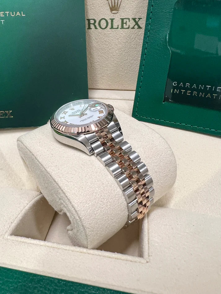 Rolex Lady-Datejust 28mm 279171 White Roman Oyster Stainless Steel and Rose Gold - Image 10
