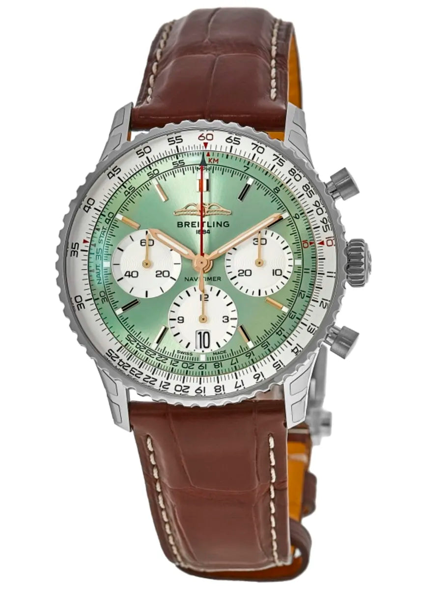 Breitling AB0139211L1P1 Navitimer B01 Green Dial - Νew - Image 3