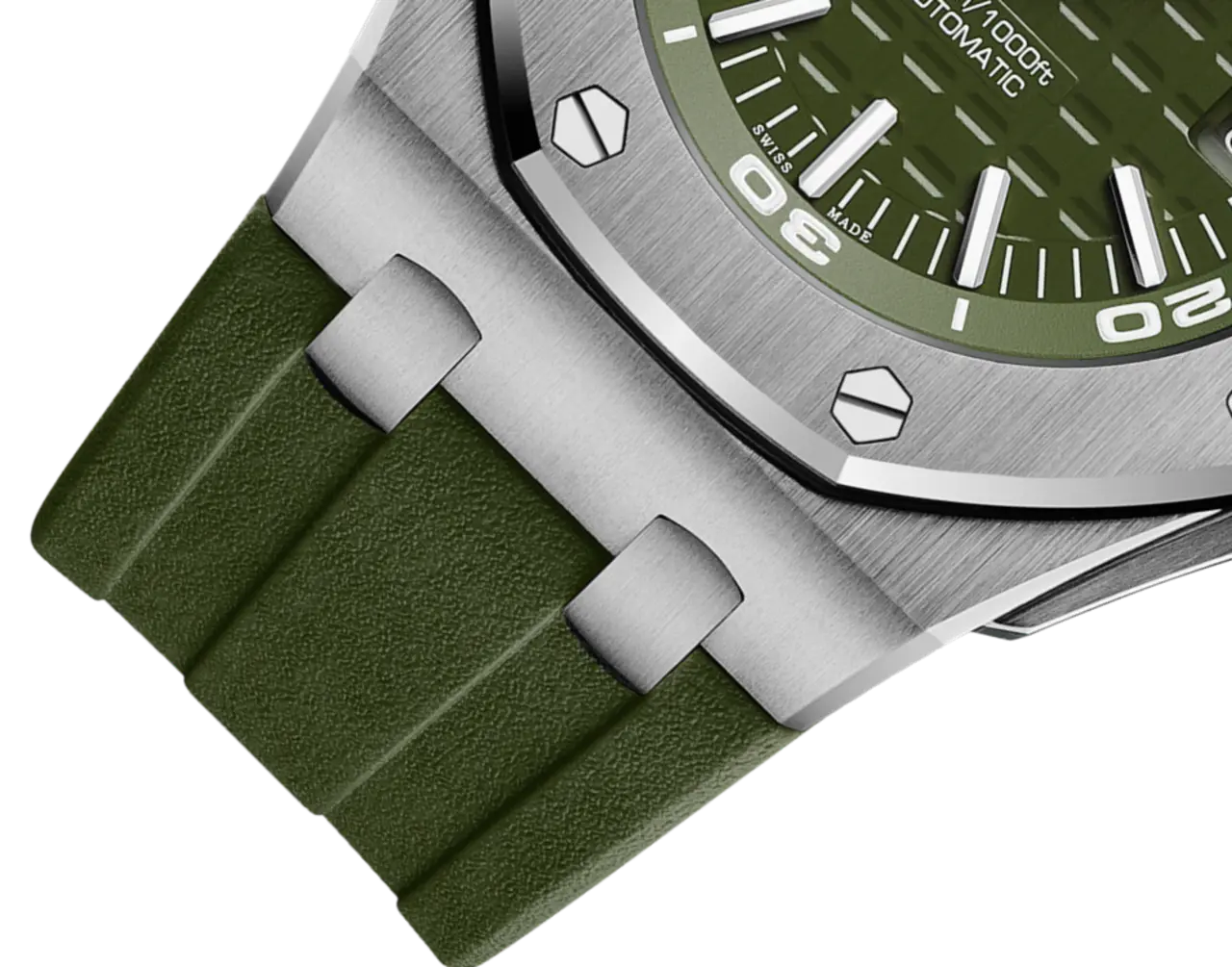 Audemars Piguet OFFSHORE DIVER Khaki Dial 42mm 15710ST.OO.A052CA.01 - Image 4