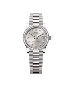 Rolex Datejust m278289RBR-0021 Silver Dial White Gold President Watch