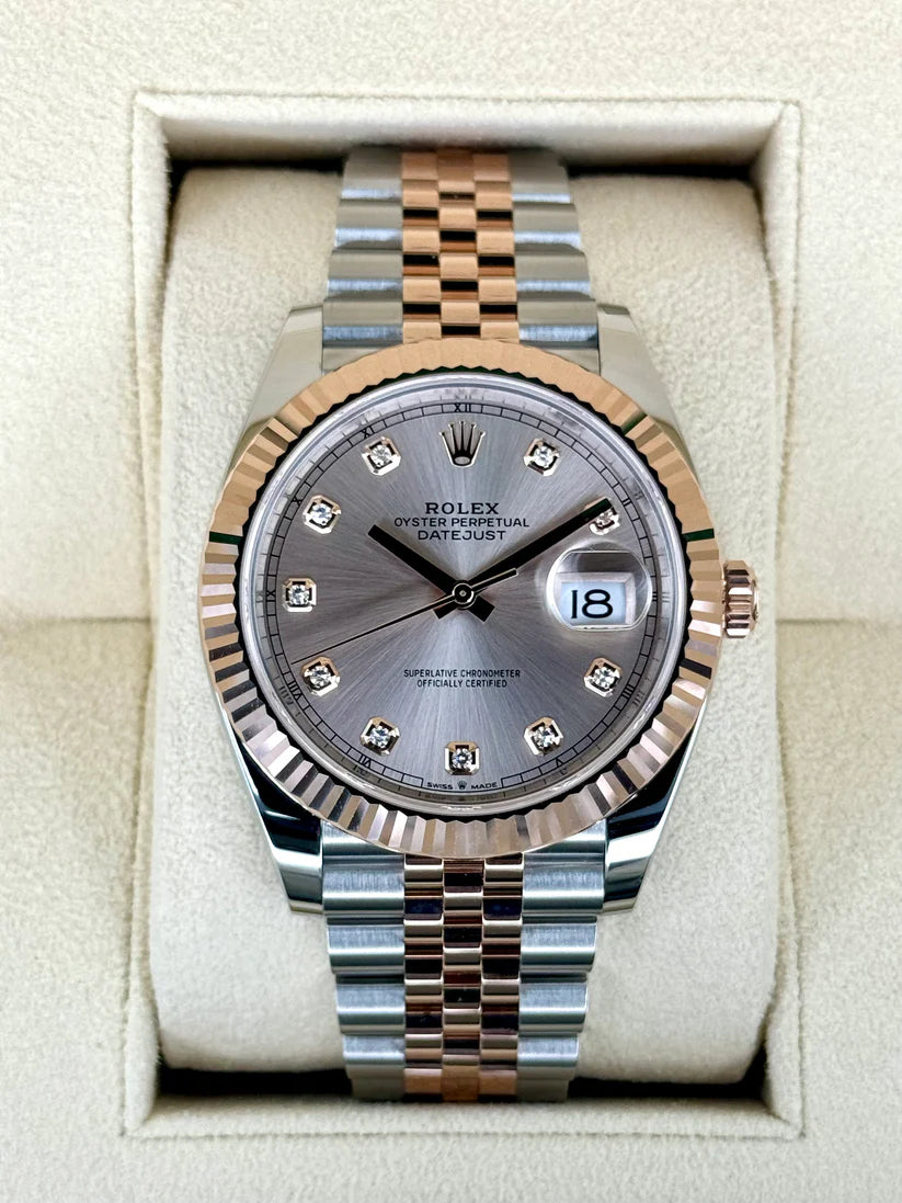 Rolex Datejust 41mm 126331 Sundust Diamond Jubilee Steel and Everose Gold Watch - Image 10
