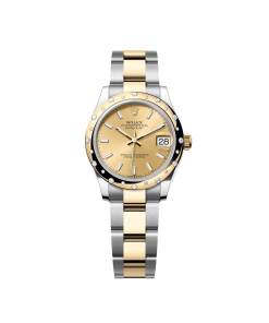 Alternative view of Rolex Datejust m278343 31mm Champagne Dial Yellow Rolesor Jubilee Watch