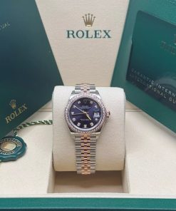 Alternative view of Rolex Lady-Datejust 28mm 279381RBR Aubergine Diamond Dial Oyster Bracelet