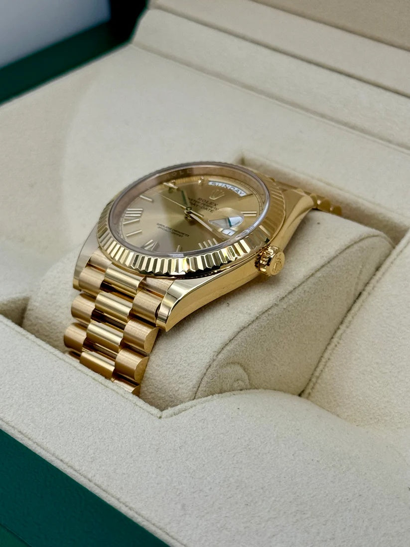 Rolex Day-Date President 40mm Yellow Gold Champagne Roman Numeral Dial - 228238 - Image 2