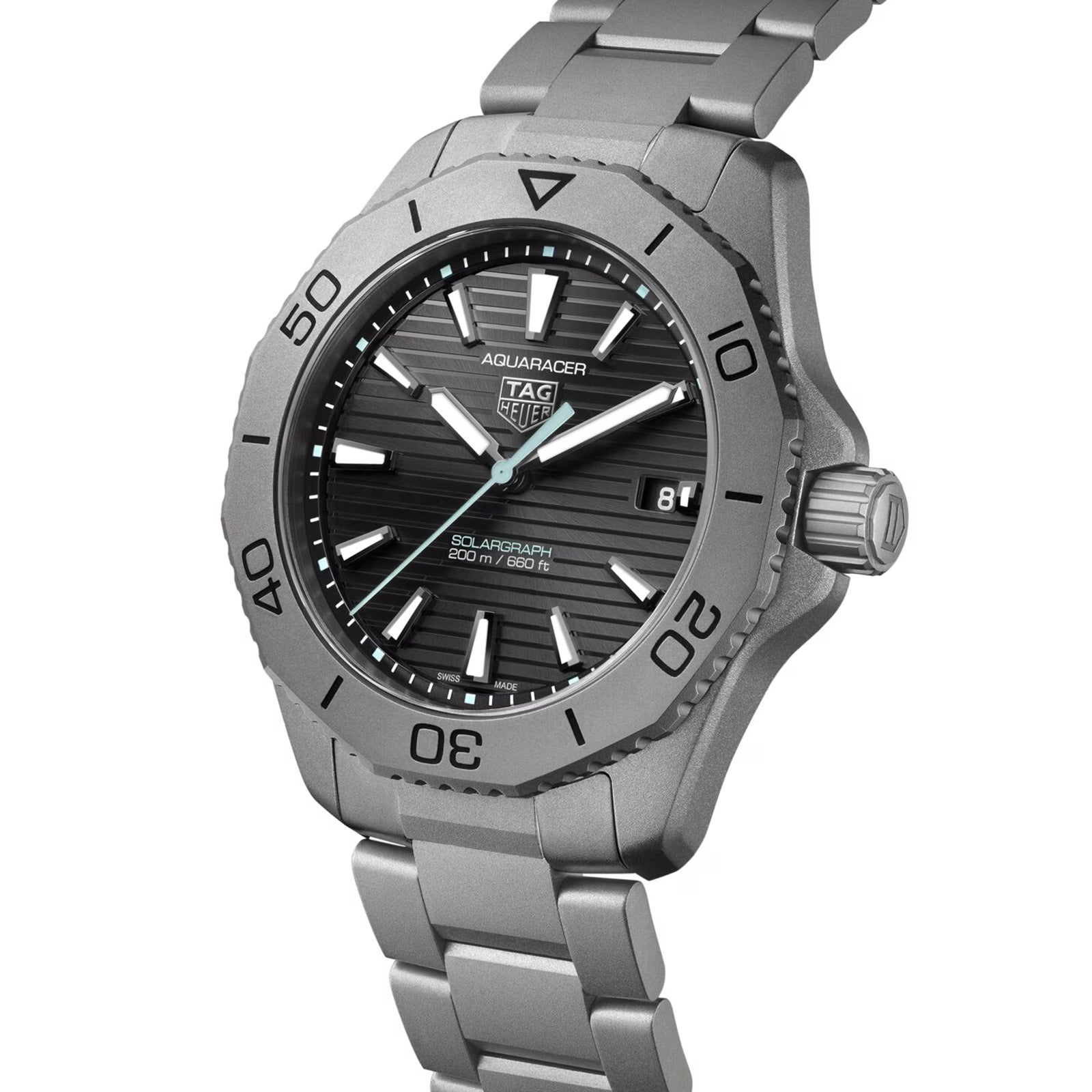 TAG Heuer Aquaracer Professional 200 Solargraph 40mm Mens Watch Titanium WBP1180.BF0000 - Image 2