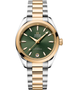 Omega Seamaster Aqua Terra Shades 34 mm Green Dial Stainless Steel and  Moonshine�?18k Yellow Gold Bracelet 220.20.34.20.10.002