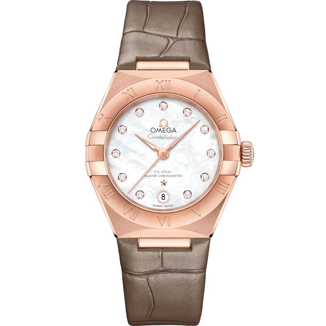 Omega Constellation Ladies' Selection 29mm Sedna�?gold on leather strap 131.53.29.20.55.002