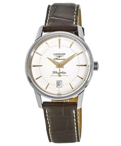 Longines Men's L4.795.4.78.2 Flagship Brown Leather Watch